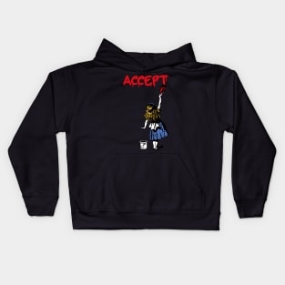 accept and red girl Kids Hoodie